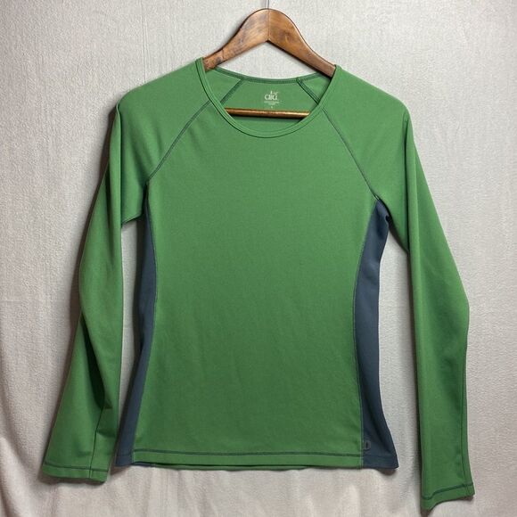 Alo Green and Gray Long Sleeve Tee Shirt Size L - Picture 1 of 4